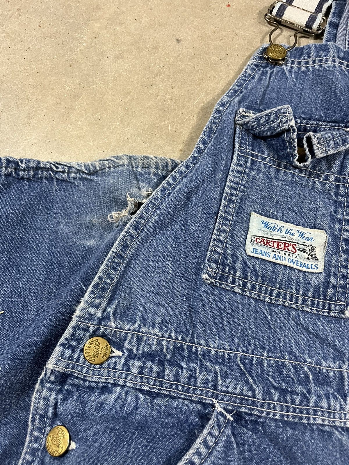Vintage Vintage 70s Carters Denim Overalls 32x32 Size US 32 / EU 48 - 3 Thumbnail