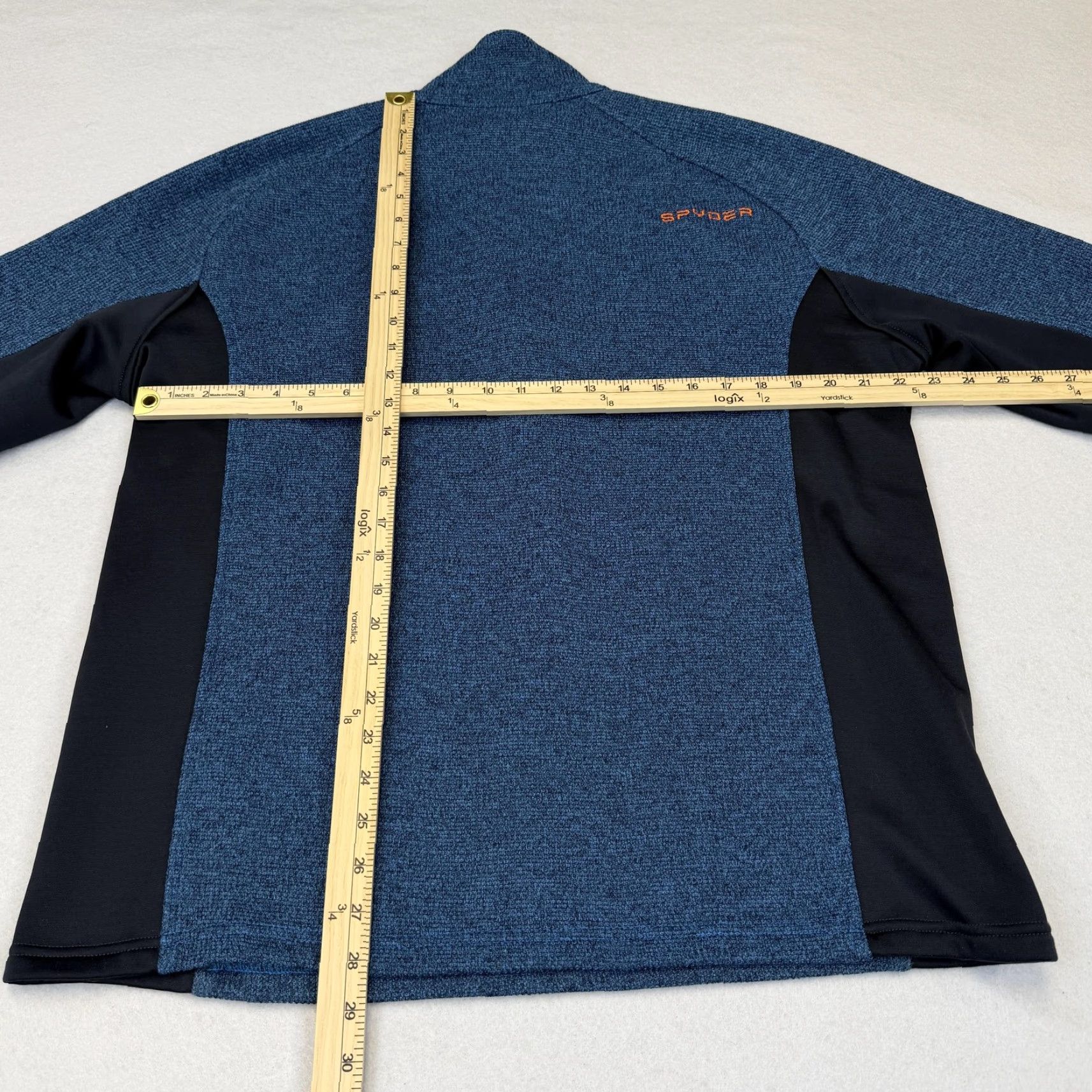Spyder Spyder Pullover Mens L Colorblock 1/4 Zip Fleece Mock Neck Top Blue Size US L / EU 52-54 / 3 - 5 Thumbnail