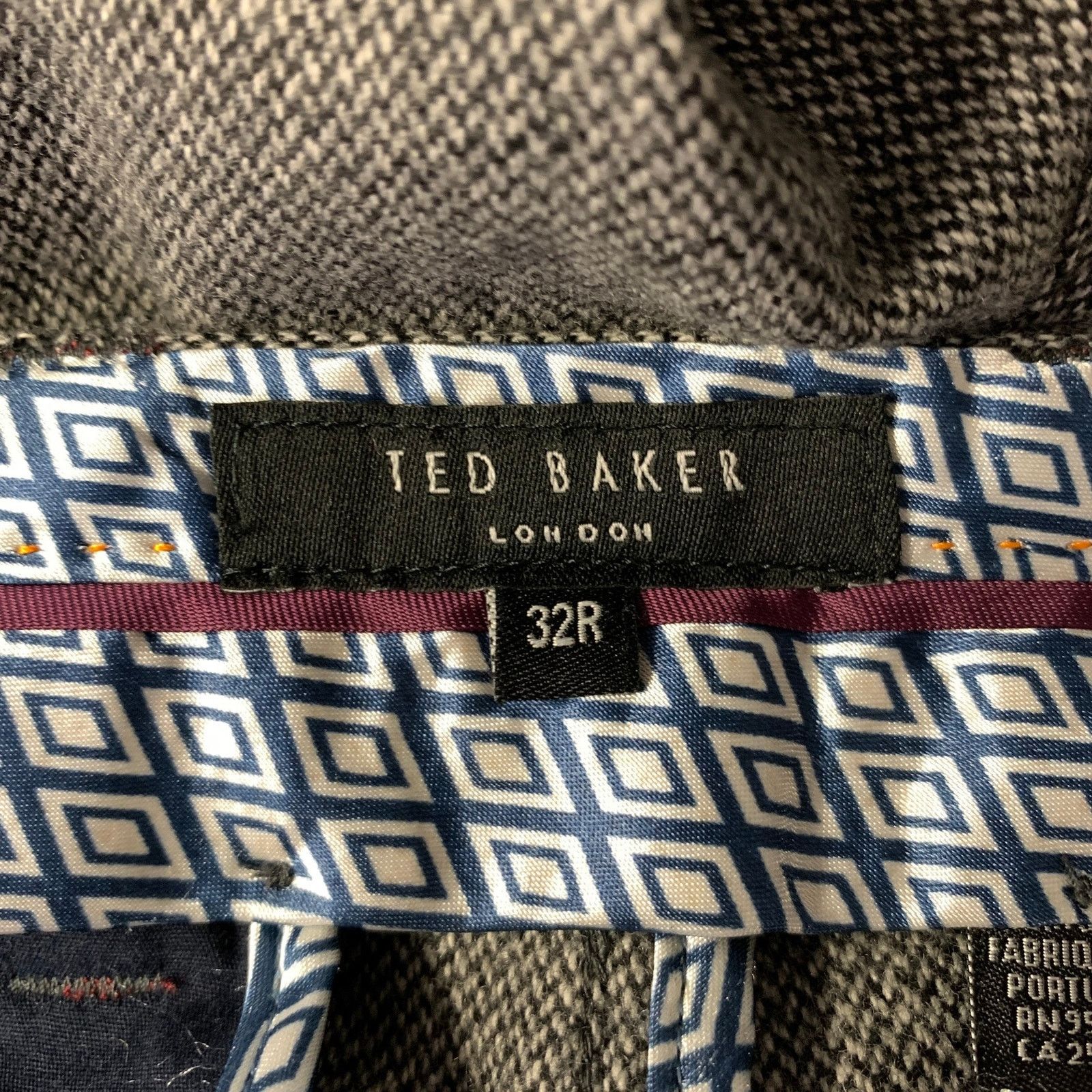 Ted Baker TED BAKER Size 36 Grey Black Marled Wool Polyester Suit Size 36R - 10 Thumbnail