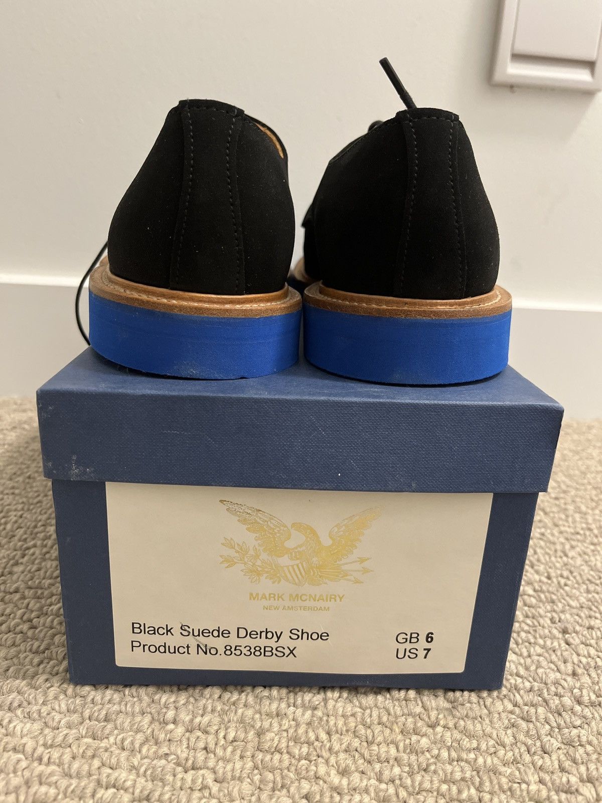 Mark McNairy Black Suede derby shoe Size US 7 / EU 40 - 6 Thumbnail