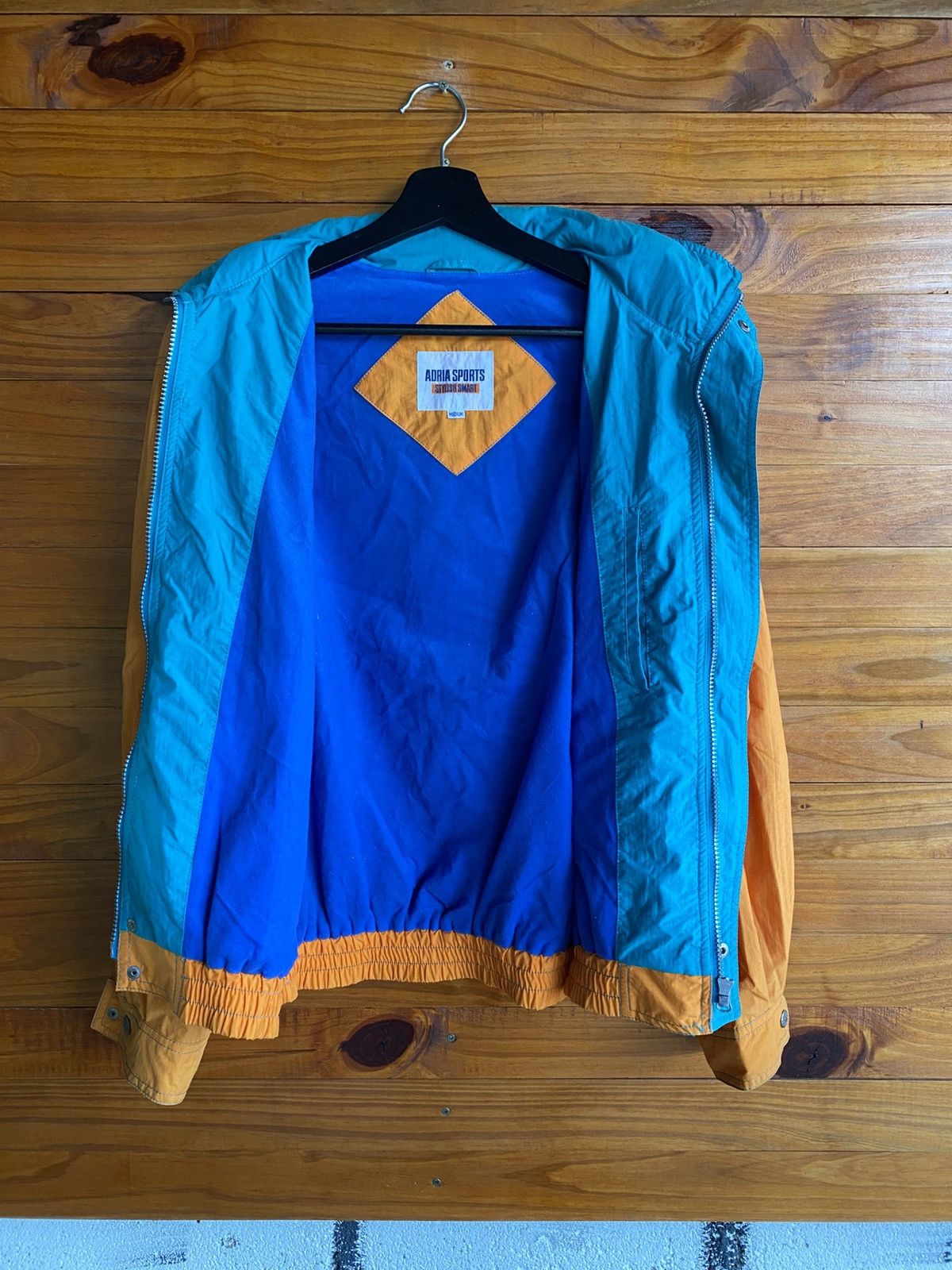 Vintage Vintage Adria Sports Nylon Jacket – Orange & Teal Line Size US M / EU 48-50 / 2 - 7 Thumbnail