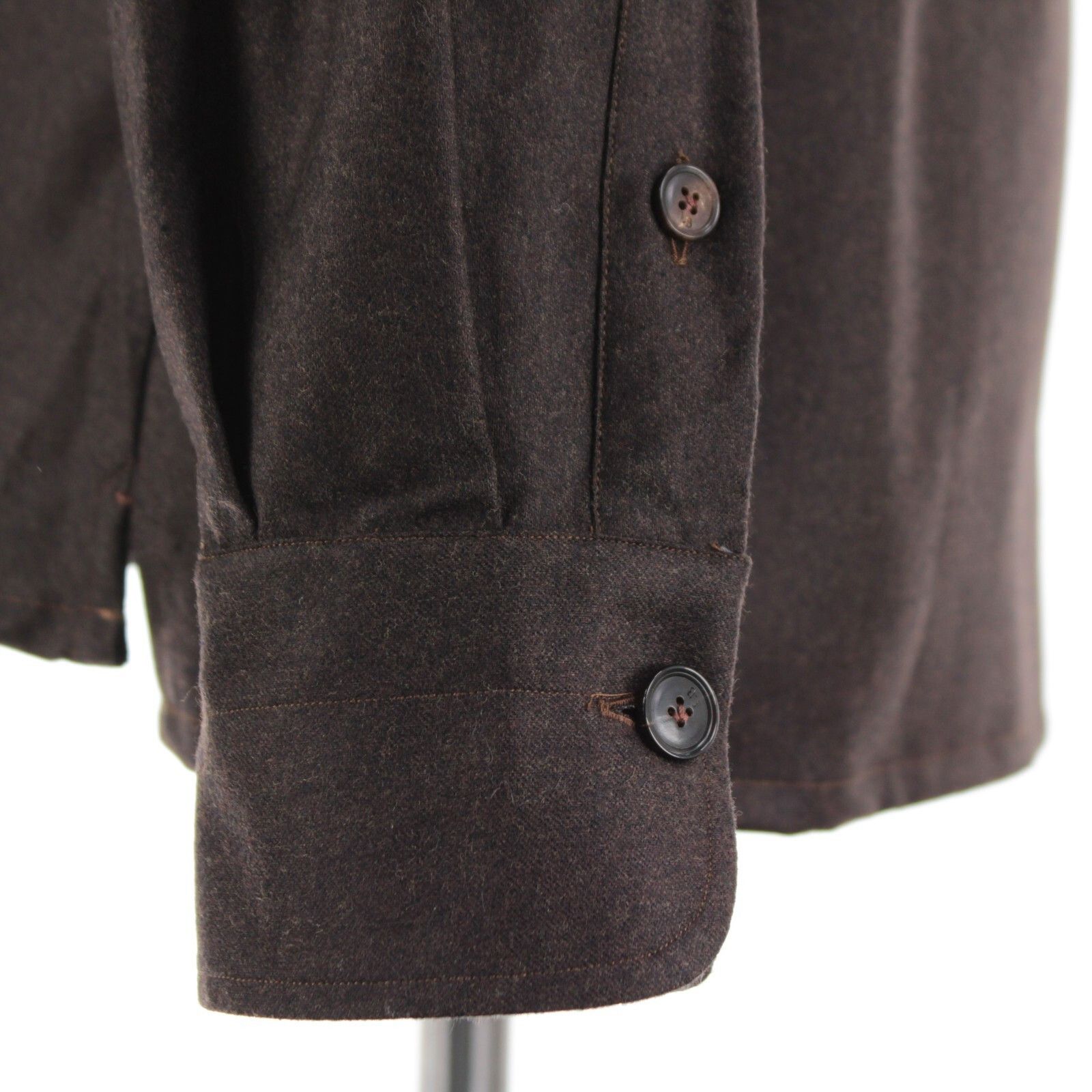 Luciano Barbera Luciano Barbera Overshirt Size L US In Brown Wool Size US L / EU 52-54 / 3 - 3 Thumbnail