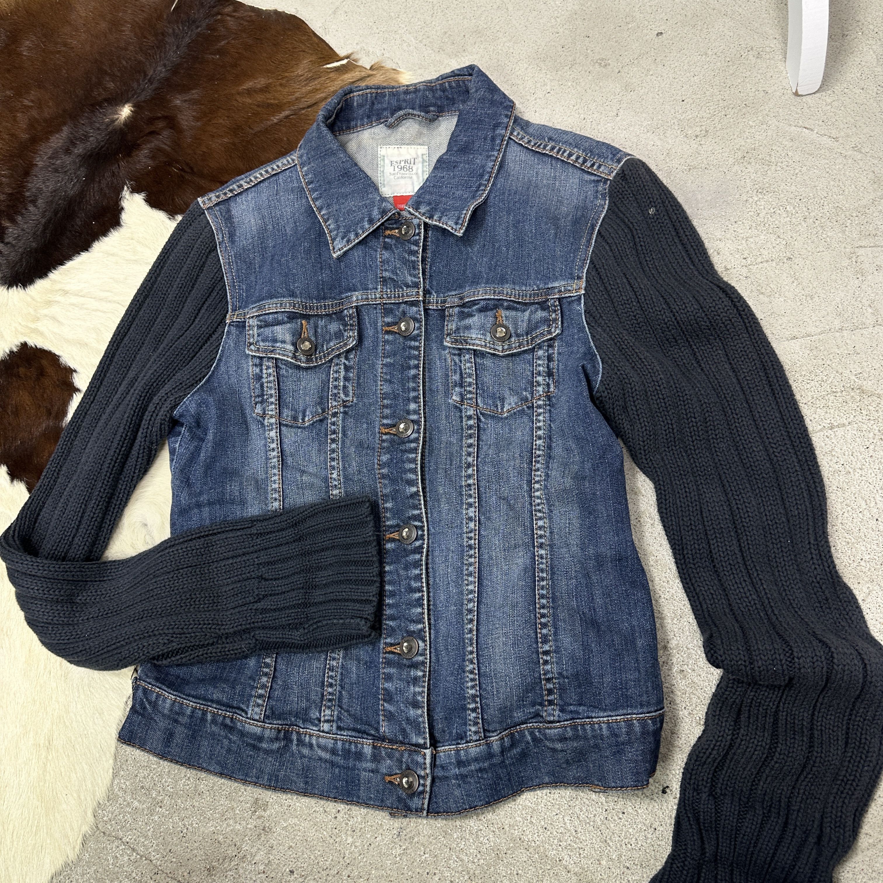 Esprit Vintage Denim Casual Hybrid Sleeves Jeans Jacket Y2K Size US L / EU 52-54 / 3 - 3 Thumbnail