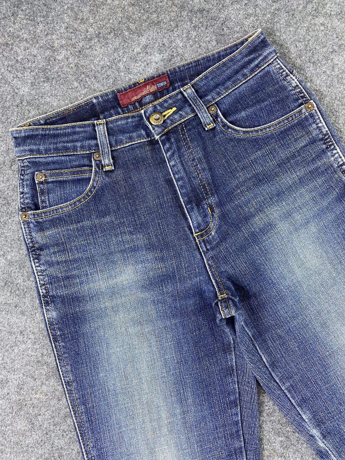 Edwin × Jean × Vintage Miss Edwin Blue Wash Flare Jeans - J986 Size 26" / US 2 / IT 38 - 11 Thumbnail