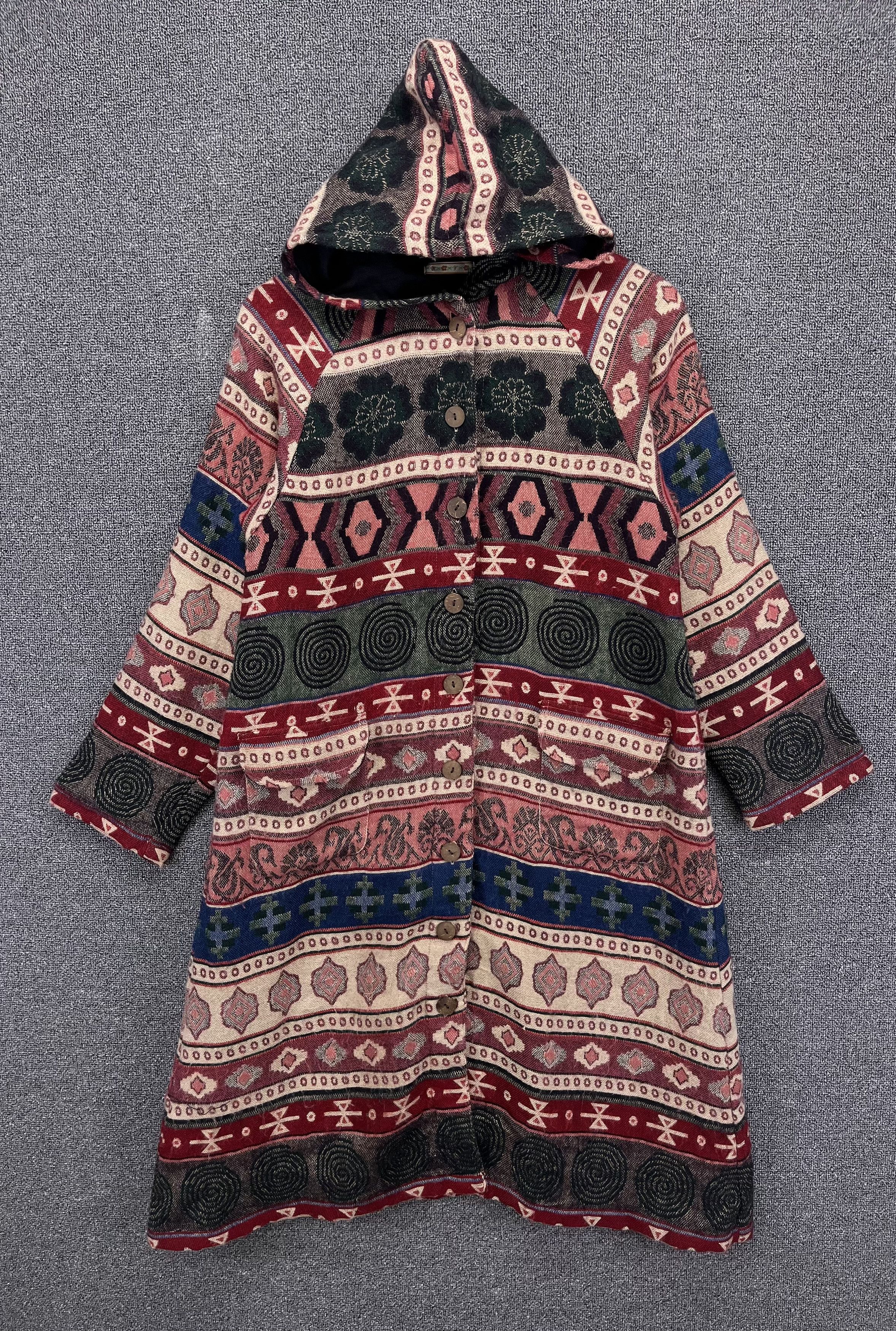 Japanese Brand Vintage Japanese Navajo x Native Hooded Jacket Size S / US 4 / IT 40 - 1 Thumbnail