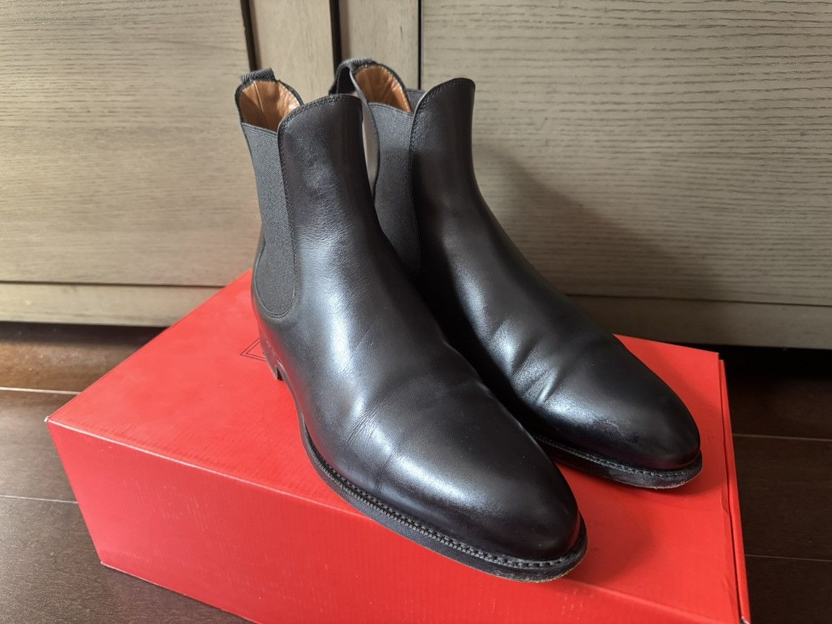 J.FitzPatrick J Fitzpatrick ALKI Wholecut Chelsea Boots Black Calf Size US 7 / EU 40 - 3 Thumbnail