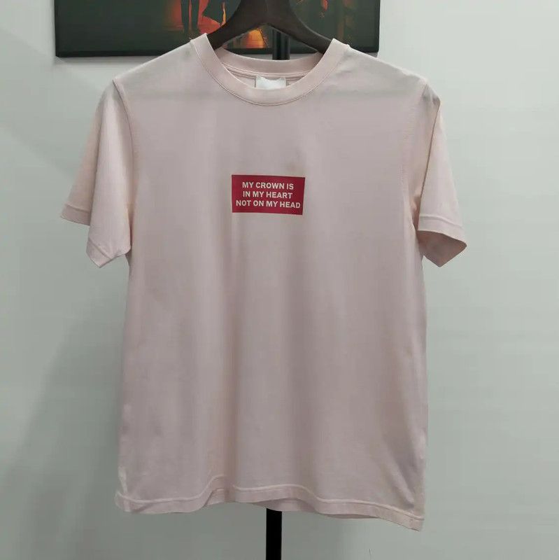 Burberry Burberry Pink Cotton Short Sleeve T-Shirt Size S / US 4 / IT 40 - 1 Thumbnail