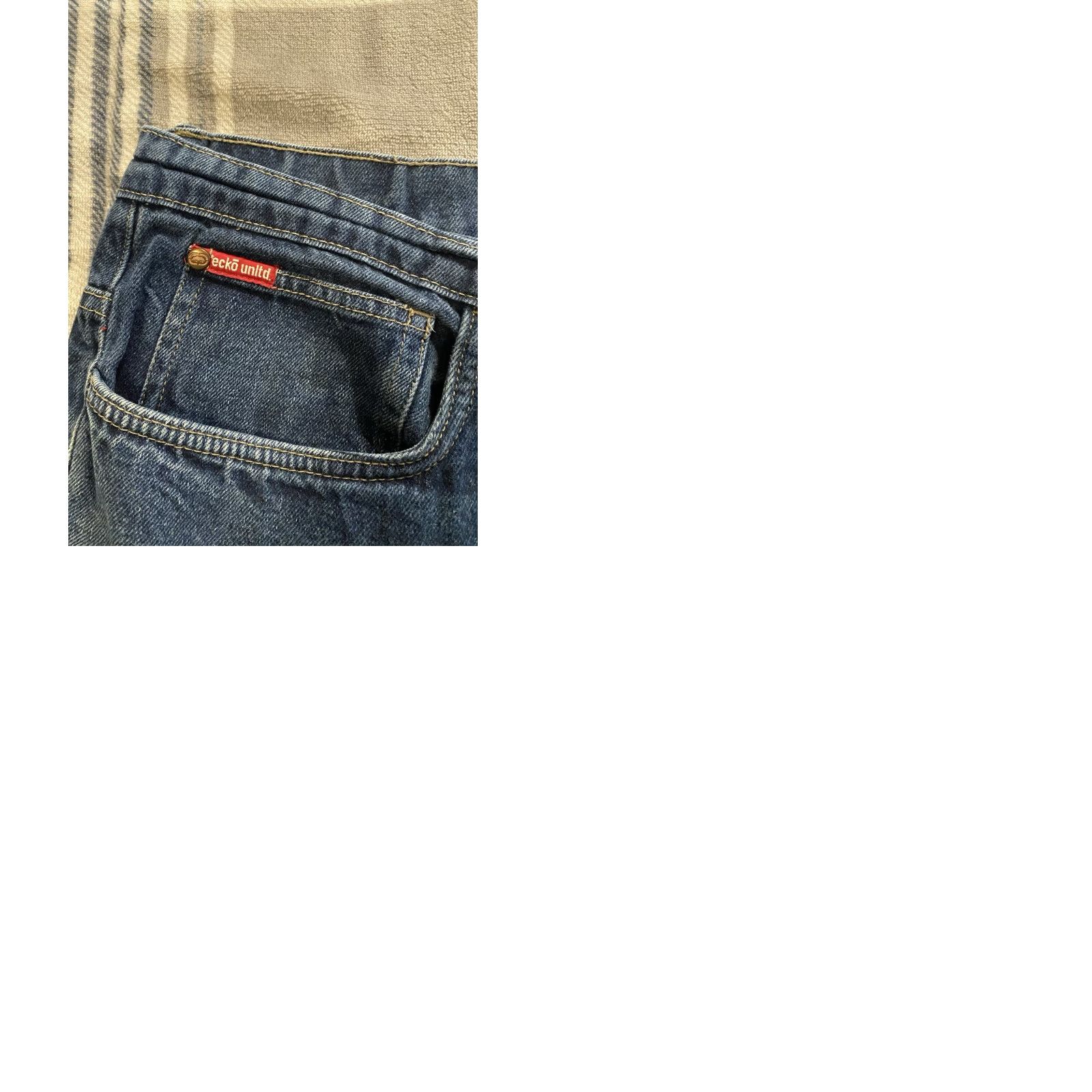 Ecko Unltd. VINTAGE Ecko Unltd Jeans Baggy Wide-Leg Men’s 40x31 Hip Hop Skater 90s Grunge Blue Denim Cotton Relaxed Inseam 31 Logo Embroidered Size US 40 / EU 56 - 9 Thumbnail