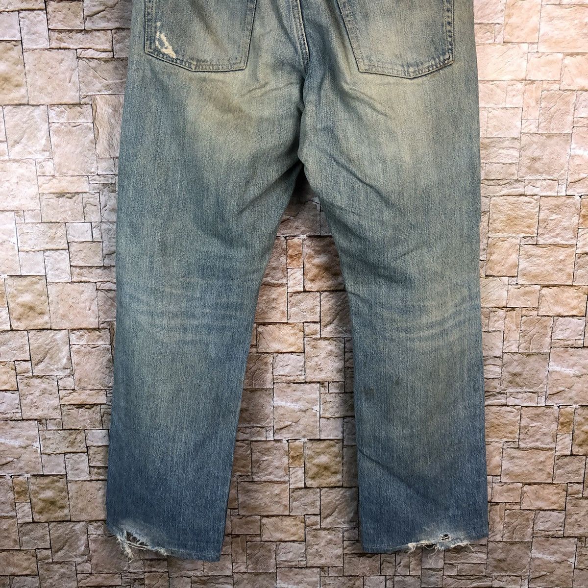 Japanese Brand Japan vintage Blue ripped Distressed Denim Pants #A949 Size US 31 - 19 Thumbnail