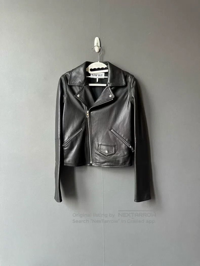 Loewe Loewe Short Biker Leather Jacket Size XS / US 0-2 / IT 36-38 - 1 Thumbnail
