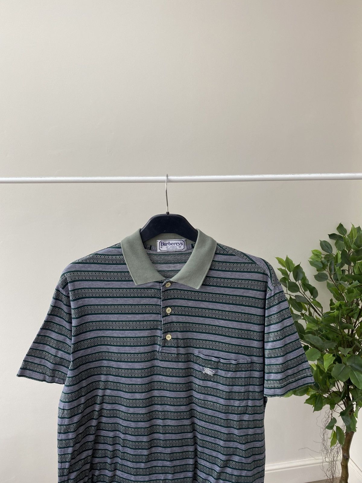 Burberry × Vintage Vintage Burberry Strip Polo T-Shirt Size US M / EU 48-50 / 2 - 7 Thumbnail