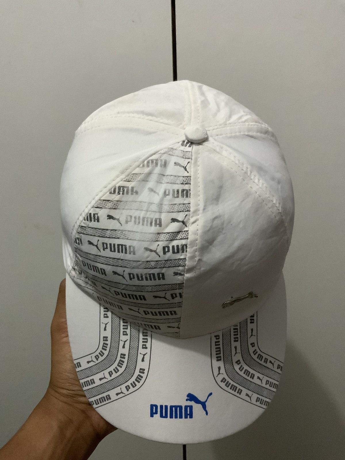 Japanese Brand Puma White Hat Size ONE SIZE - 7 Thumbnail