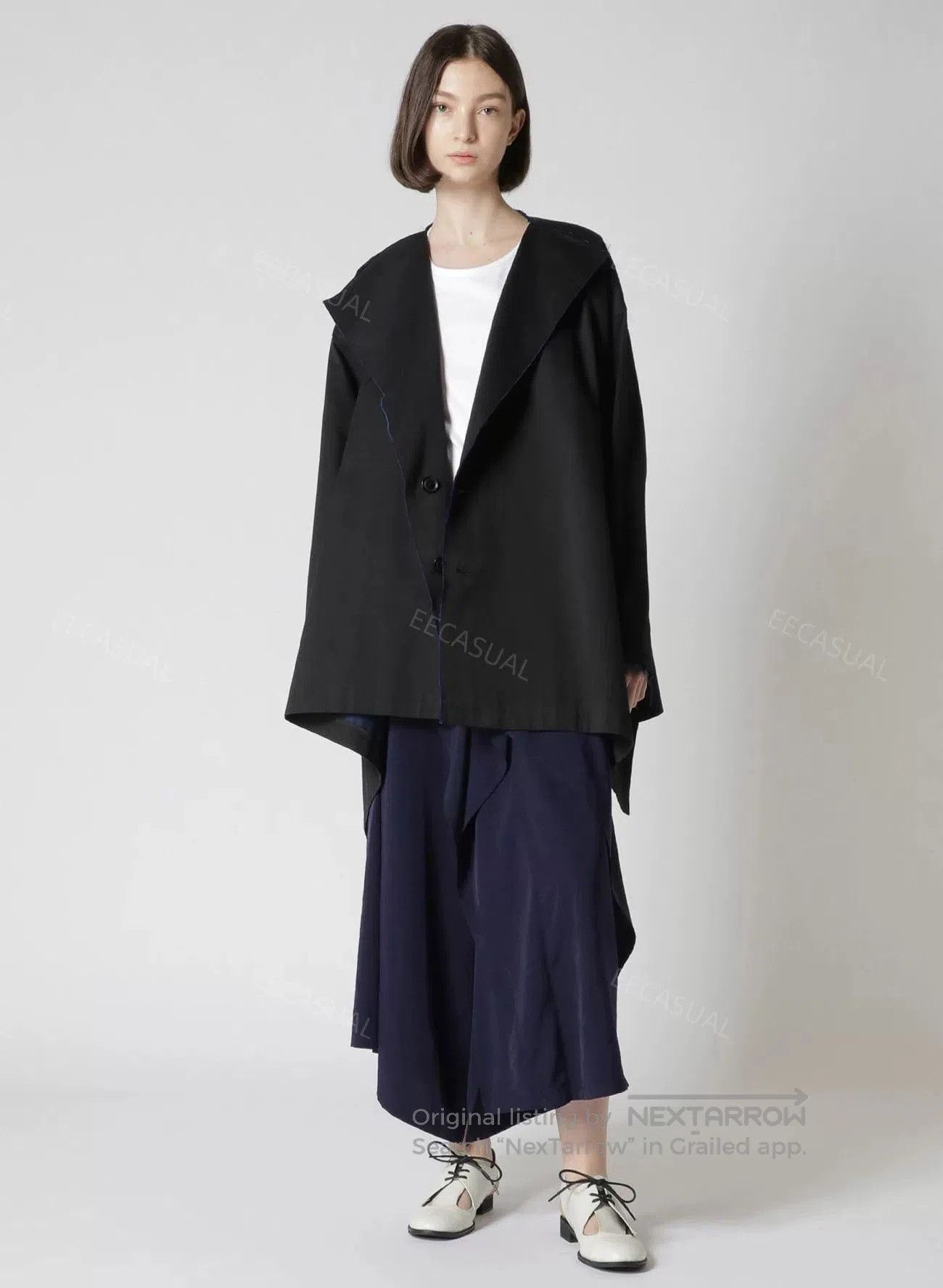 Other Asymmetrical Double Faced Coat by Yamamoto. Size M / US 6-8 / IT 42-44 - 2 Thumbnail