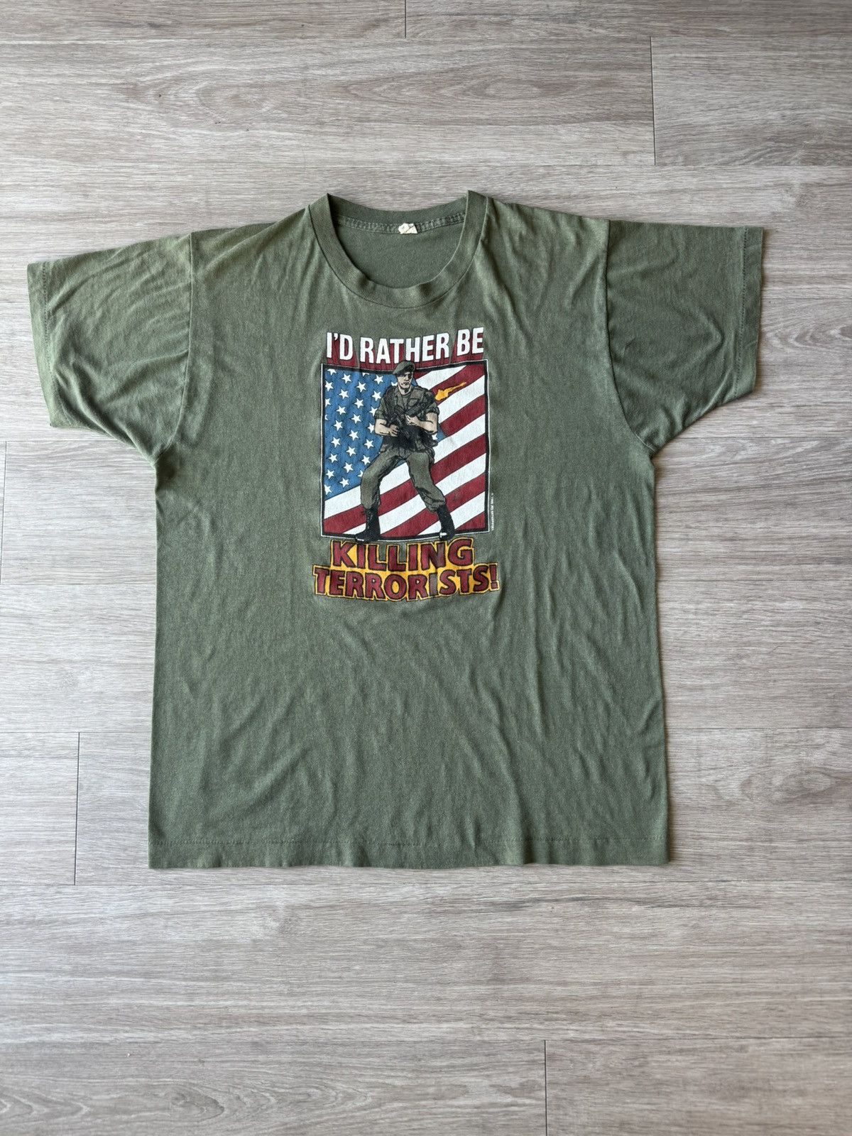 Vintage Vintage Desert Storm Era 80s Tee Size US XL / EU 56 / 4 - 1 Thumbnail