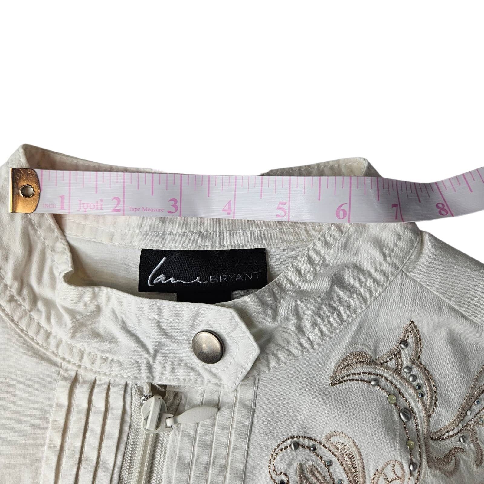 Other Lane Bryant Embellished Lightweight Jacket Sz. 18 Ivory Size XXL / US 16-18 / IT 52-54 - 9 Thumbnail