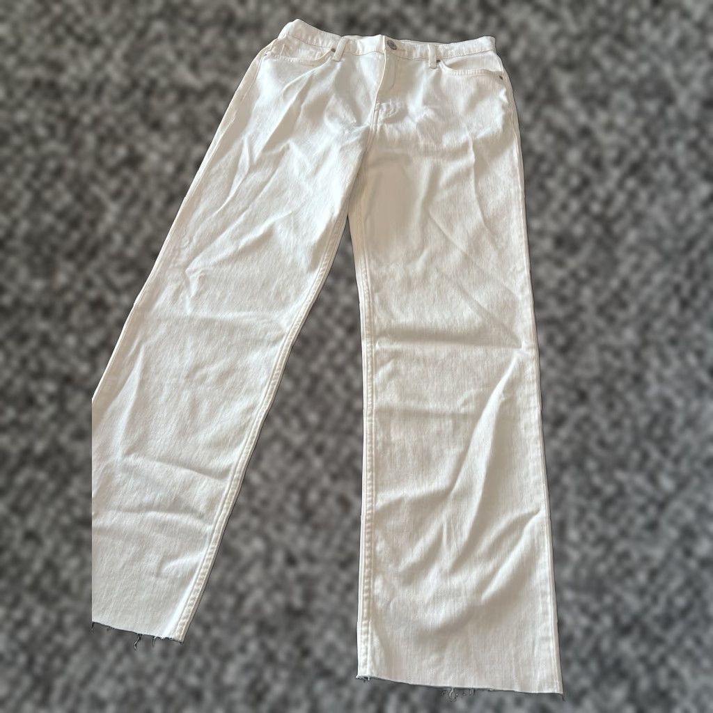 HUDSON JEANS REMI HIGH RISE STRAIGHT ANKLE SZ 29 CREAM IVORY WOMEN Jeans