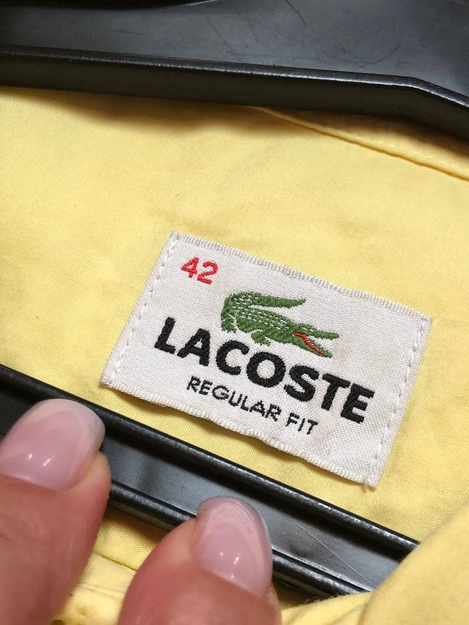 Lacoste Vintage yellow shirt logo Lacoste Y2K regular fit Size US M / EU 48-50 / 2 - 2 Thumbnail