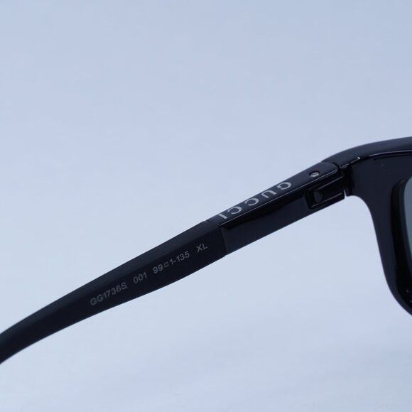 Gucci 🕶️ New Gucci GG1736S 001 Sunglasses - Shiny Solid Black Size ONE SIZE - 8 Thumbnail