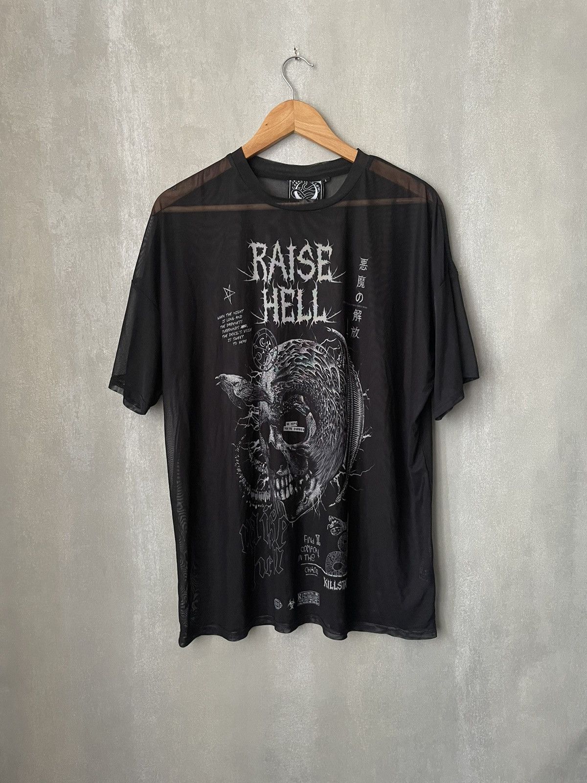 Killstar Killstar Raise Hell Mesh T-Shirt Size L / US 10 / IT 46 - 1 Thumbnail