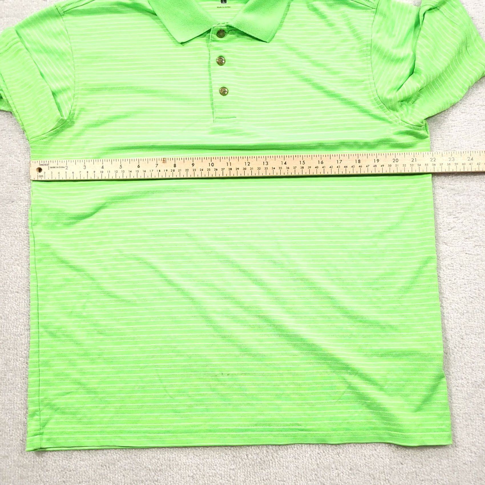 Vintage Pebble Beach Mens Polo Performance Golf Green Short Sleeve Stripe Size Large Size US L / EU 52-54 / 3 - 4 Thumbnail