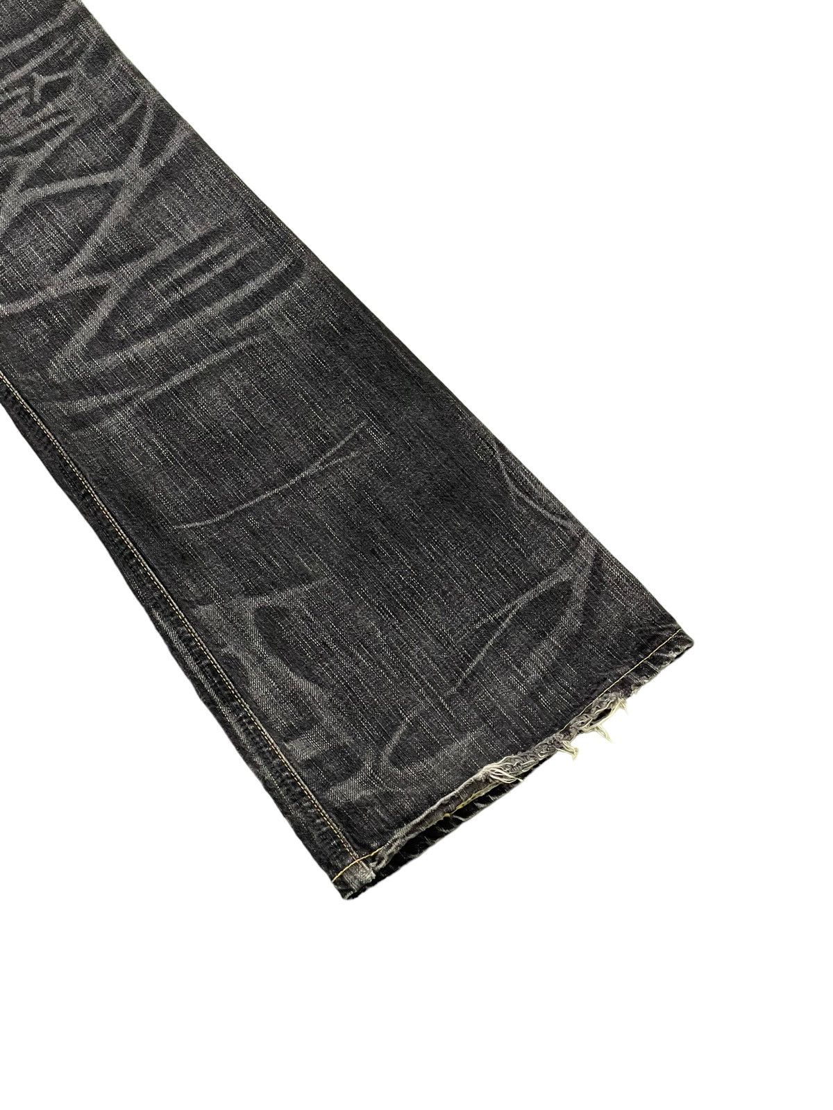 Japanese Brand Flare Jeans Edwin Japan Faded Black Distress Boot Cut 8🟦2 Size US 33 - 13 Thumbnail