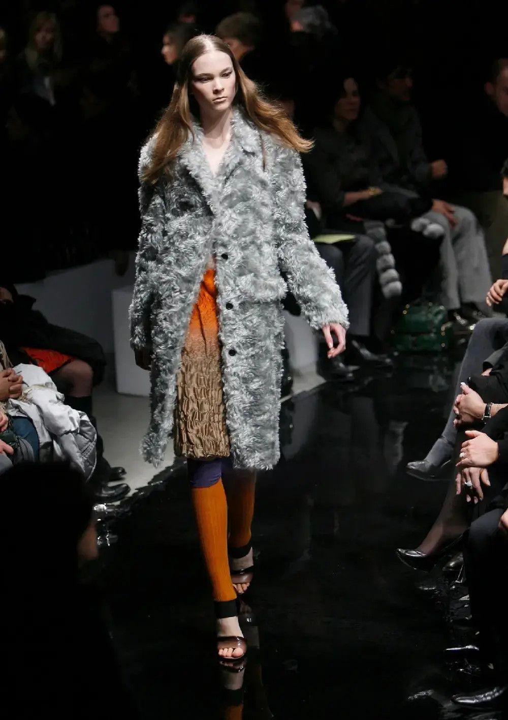 Prada F/W07 Runway Mint Green Mohair Shearling Coat Size S / US 4 / IT 40 - 1 Thumbnail