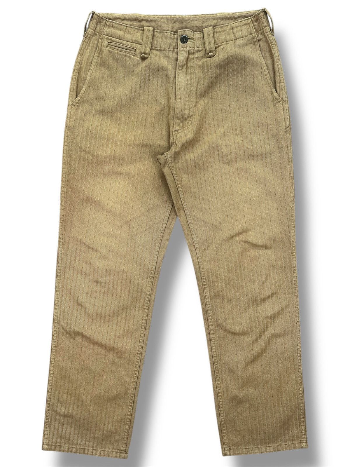Japanese Brand Inform 02A/W Herringbone Twill Stripes Pant Size US 31 - 1 Thumbnail