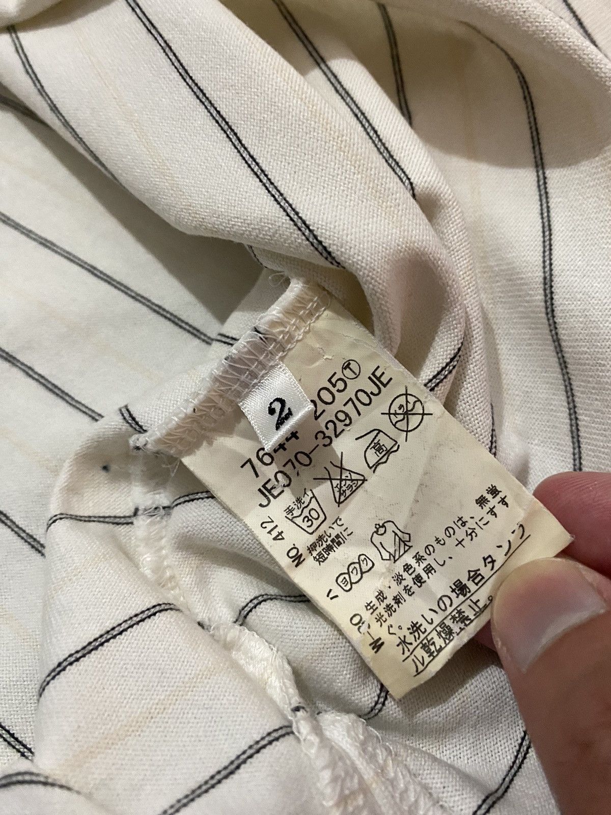Japanese Brand × Takeo Kikuchi × Vintage TAKEO KIKUCHI JAPAN STRIPES FORMAL POLOS TEE Size US M / EU 48-50 / 2 - 10 Thumbnail