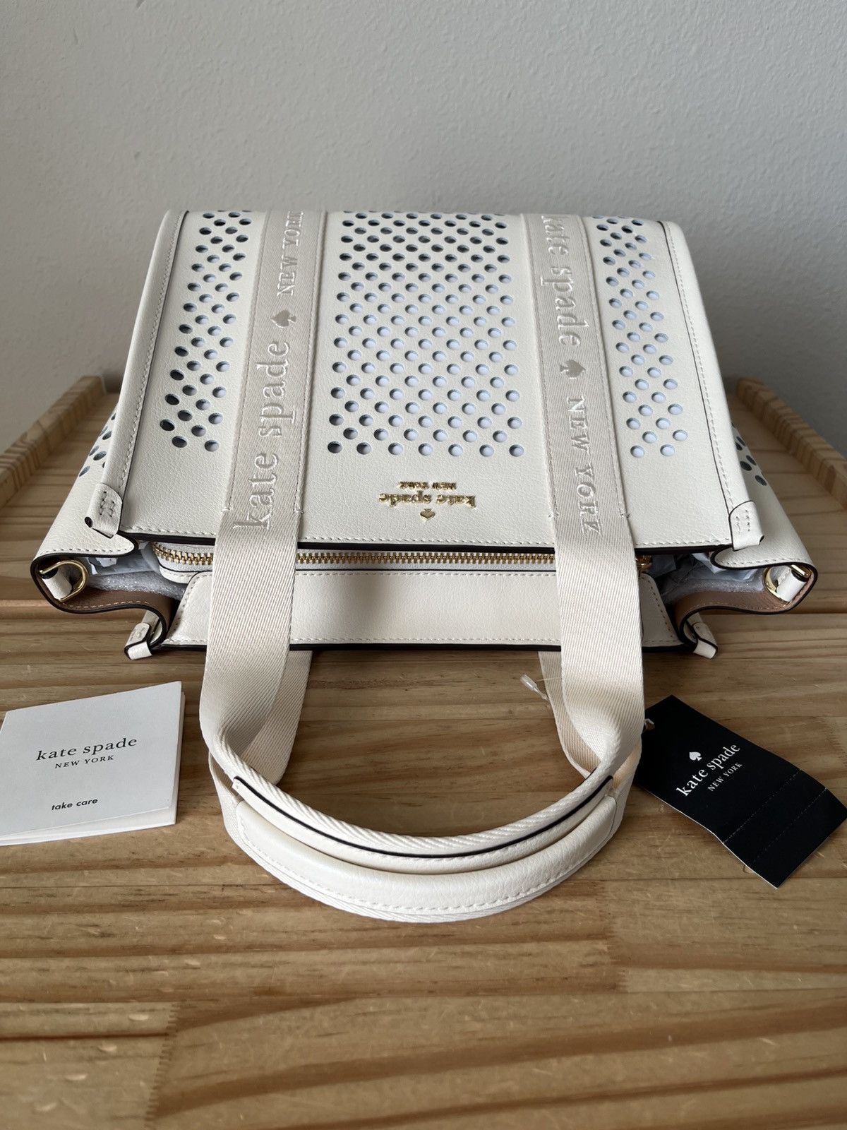 Kate Spade Kate spade Kip Perforated Leather Small Tote Size ONE SIZE - 6 Thumbnail