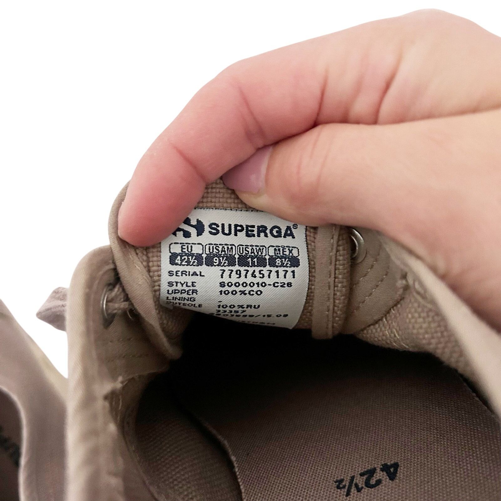 Superga Superga Tan Cotu 2750 Classic Sneakers Sz 9.5 Size US 9.5 / EU 42-43 - 8 Thumbnail