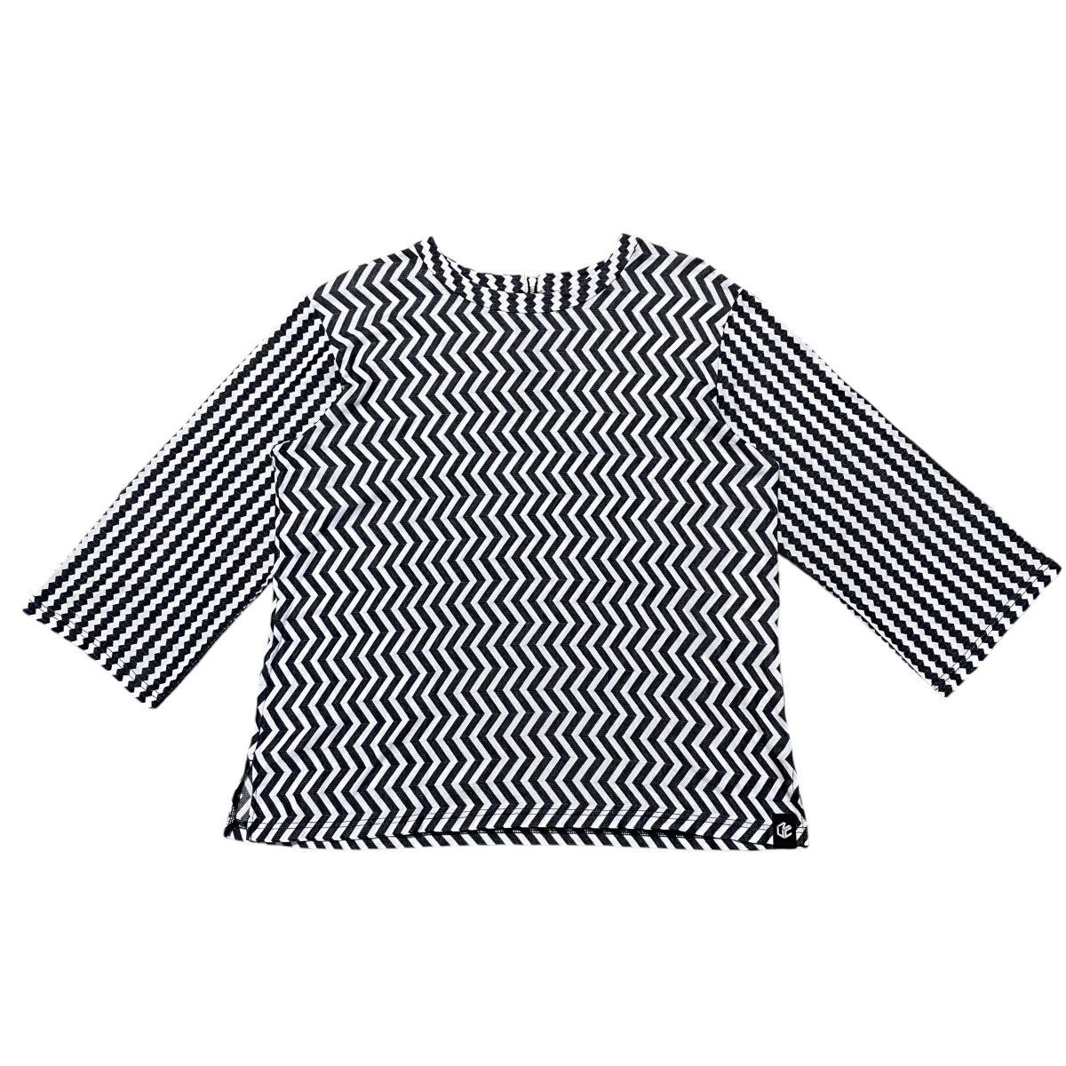 CABANE de ZUCCa Cabane De Zucca Black White Zigzag patern Blouses Size M / US 6-8 / IT 42-44 - 1 Thumbnail