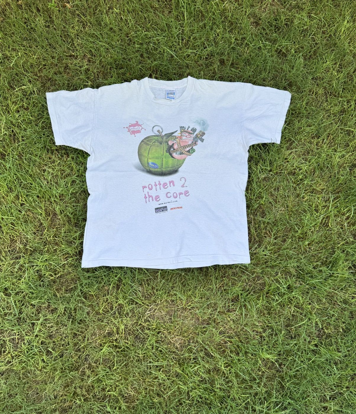Vintage Vintage 1997s Worms Rotten 2 Micro Prose Game T-Shirt Size US XL / EU 56 / 4 - 1 Thumbnail