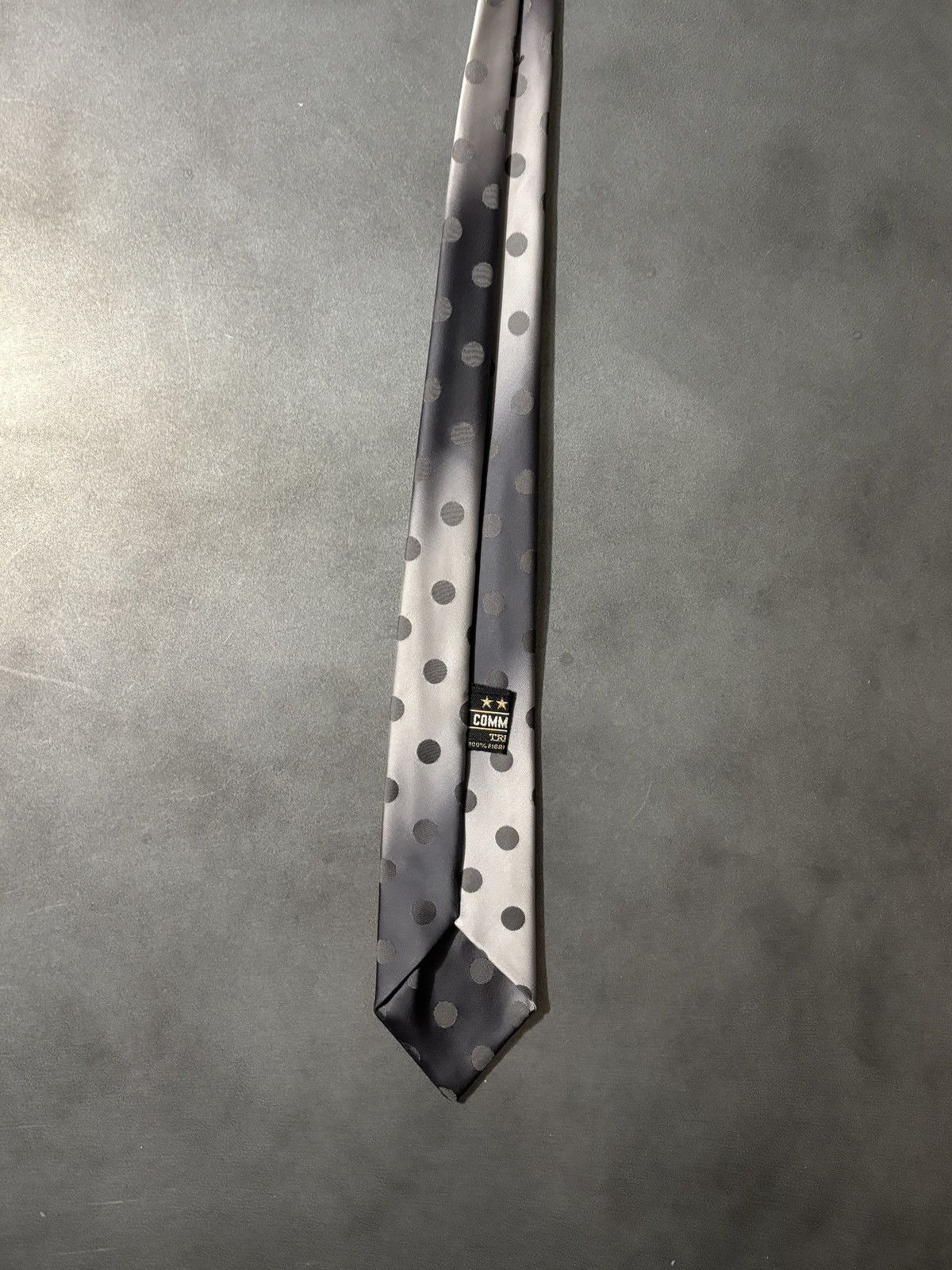 Vintage 1970s Vintage Polka Dot Necktie Gradient Ombre Polyester Tie Size ONE SIZE - 2 Thumbnail