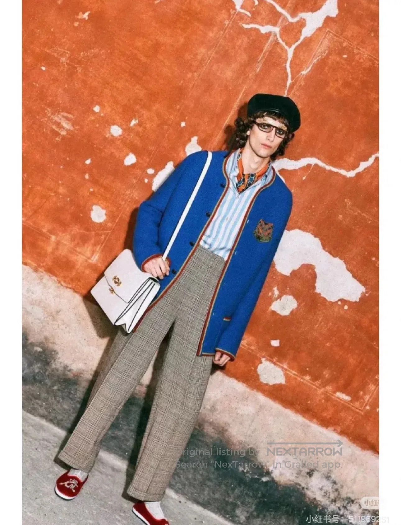 Gucci Guicci Klein Blue Preppy Wool Coat| Size M / US 6-8 / IT 42-44 - 8 Thumbnail