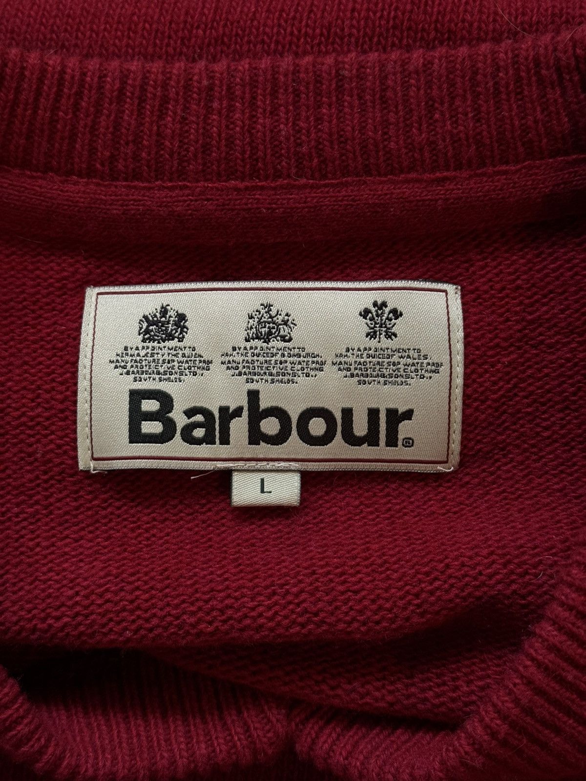 Barbour Barbour 100% wool red pullover sweater Size US L / EU 52-54 / 3 - 4 Thumbnail