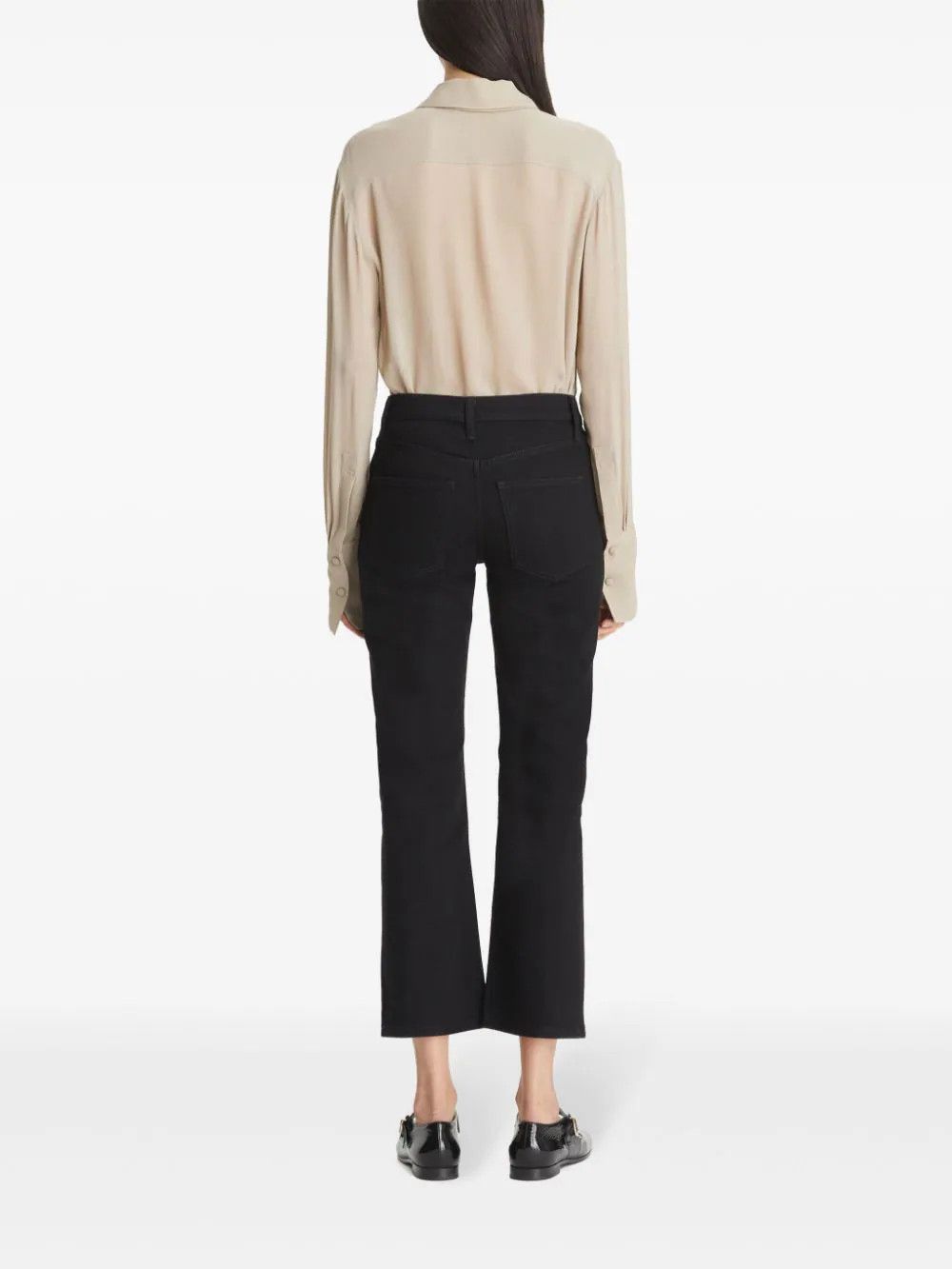 Tory Burch o1s22i1n1024 Low-Waisted Kick Flare Jeans in Black Size 25" / US 0 / IT 36 - 3 Thumbnail