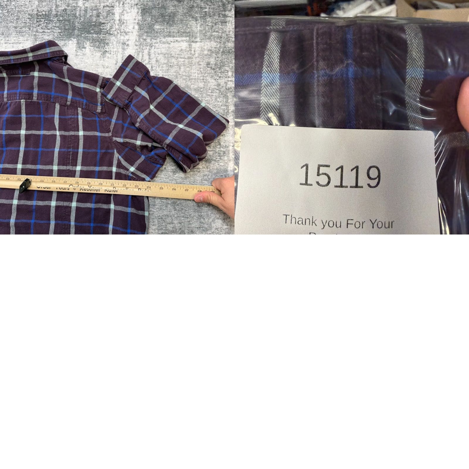 Vintage Duluth Shirt Womens 1X Purple Plaid Button-Up Casual Workwear Flannel Cotton Knit Relaxed Fall Spring Winter Boys Girls Mens Womens Size XL / US 12-14 / IT 48-50 - 8 Thumbnail