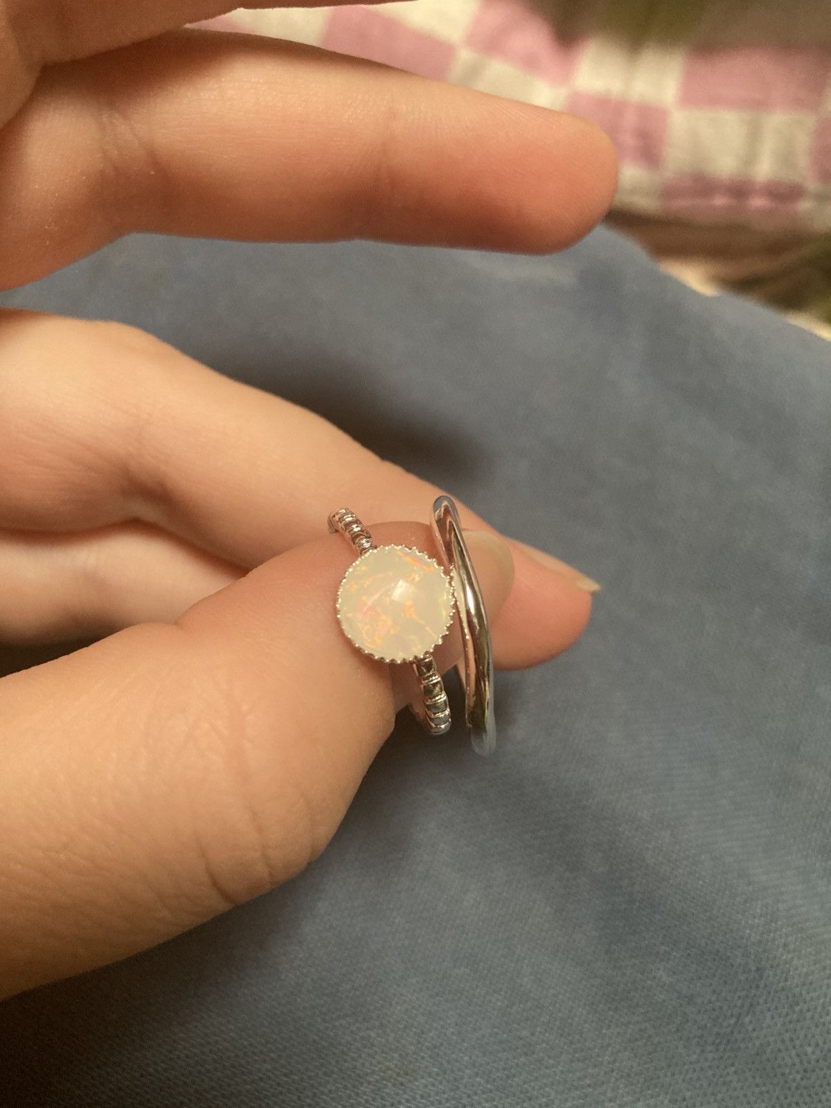 Other Silver plated 2 pack of stacking rings Size ONE SIZE - 1 Thumbnail