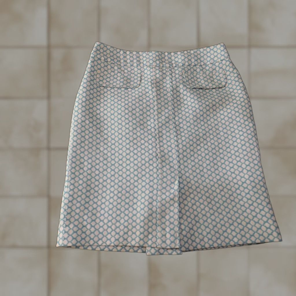 Ann Taylor Ann Taylor Skirt Womens 6P Petites Blue Plaid Zip A-line Knee Length Lined Slit Designer Womens Size 28" / US 6 / IT 42 - 1 Thumbnail