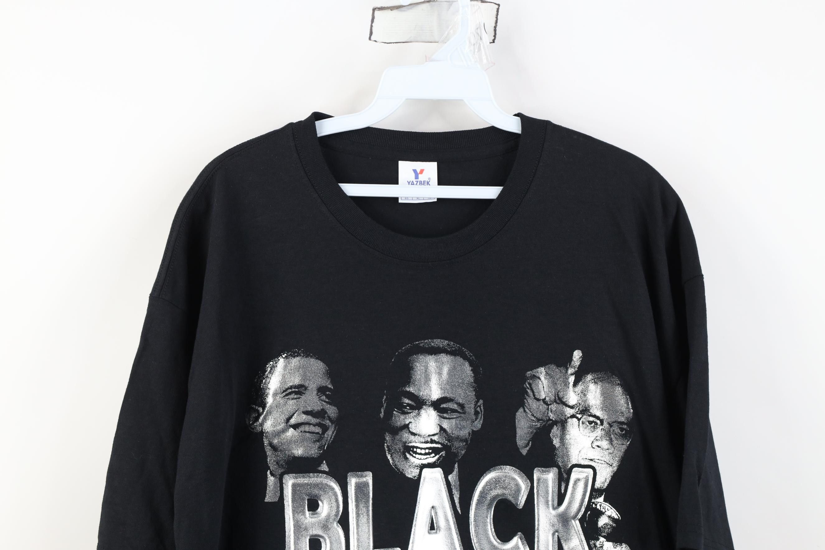 Vintage Deadstock Vintage History Obama Jr Malcolm X Mandela T-Shirt Size US XL / EU 56 / 4 - 2 Thumbnail