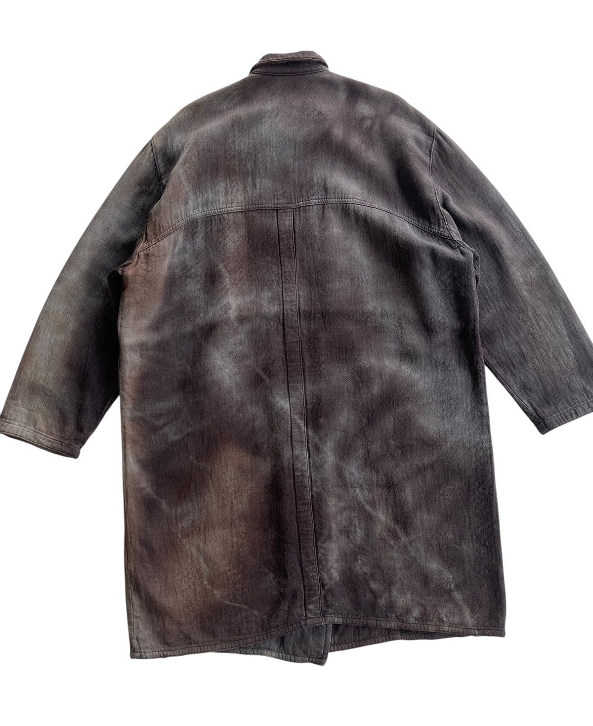 Japanese Brand Mr.Michiko Linen Dyed Duster Issey Miyake Style Trenchcoat Size US XL / EU 56 / 4 - 7 Thumbnail