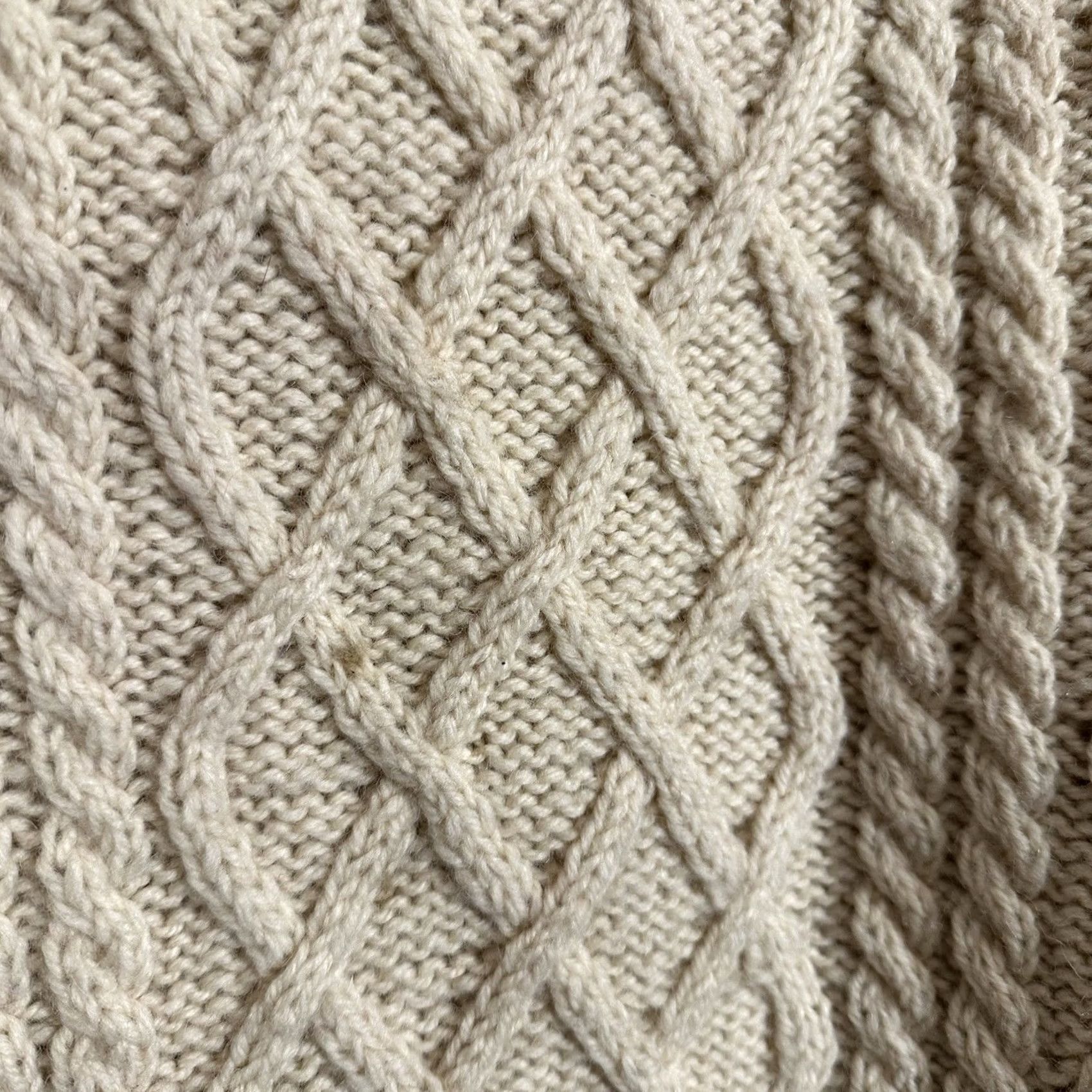 Vintage VINTAGE Kingstons O’Connell & Branches Dublin Fisherman Sweater Ivory Wool XL Mens 80s Outdoor Size US XL / EU 56 / 4 - 3 Thumbnail