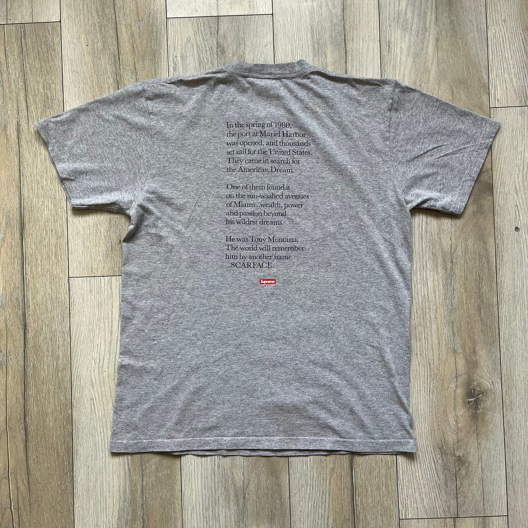 Supreme Supreme FW17 Scarface Split Grey Tee Size US M / EU 48-50 / 2 - 2 Thumbnail