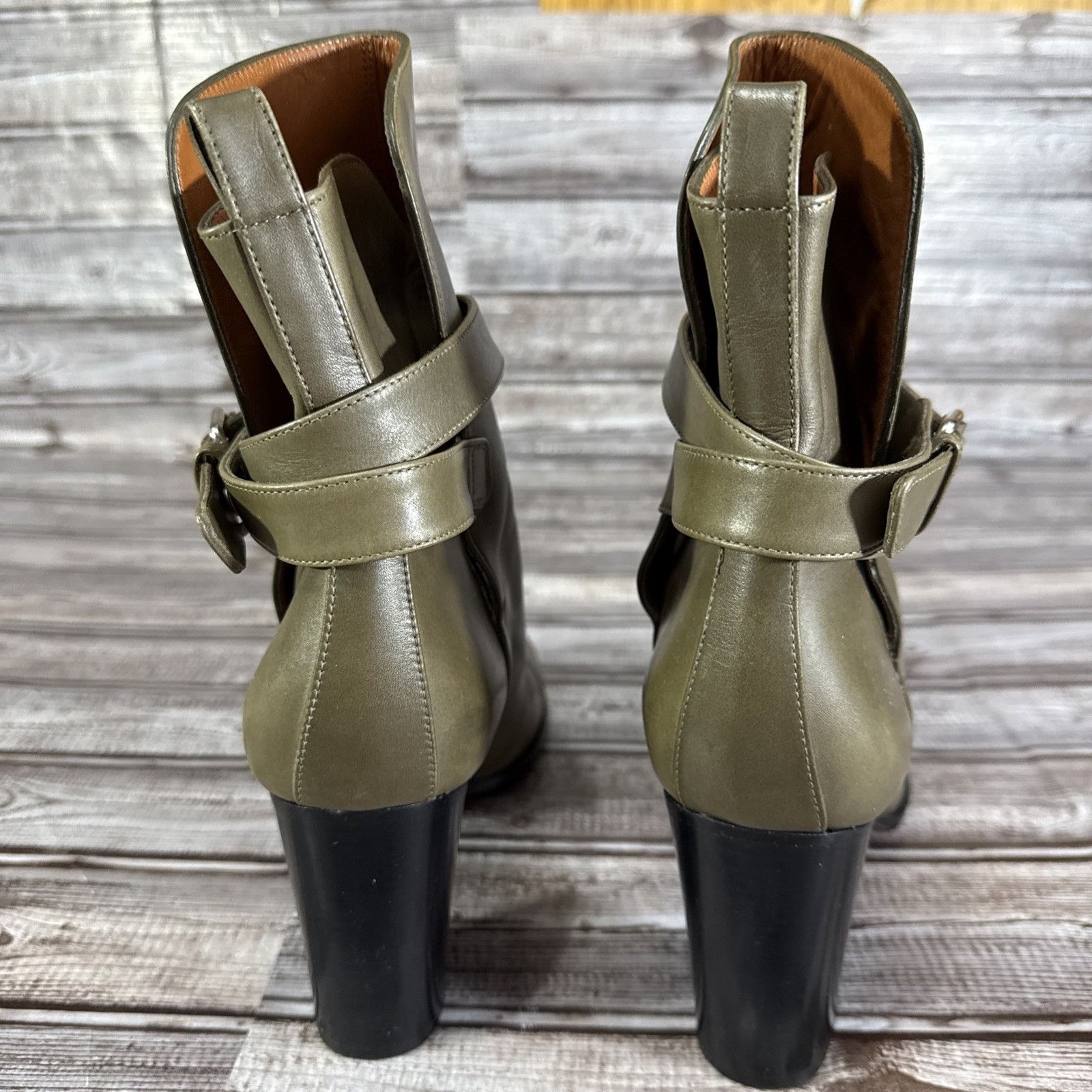 Celine Celine Block Heel Strap Leather Booties Size 39.5 US 9.5 Col Size US 9.5 / IT 39.5 - 7 Thumbnail