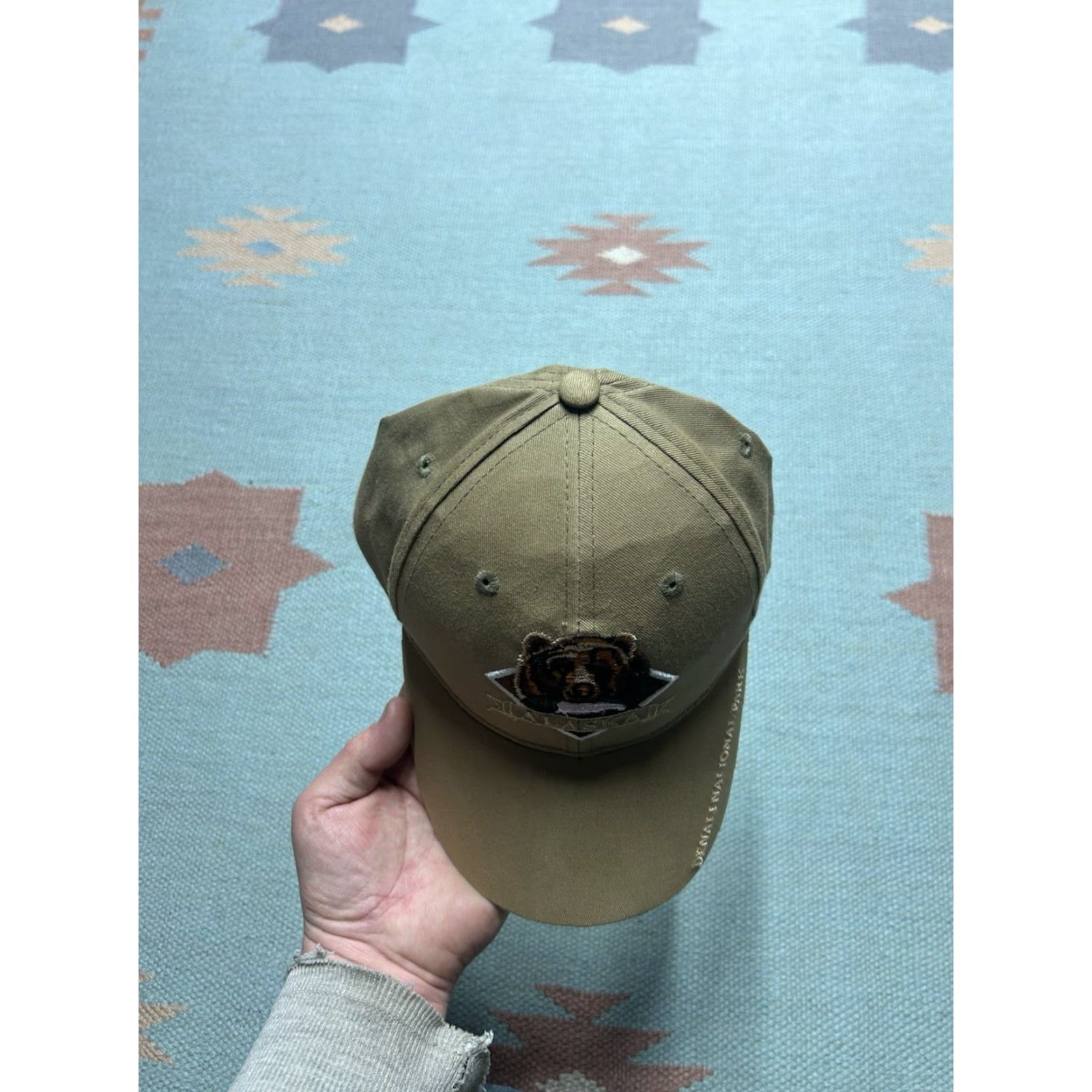 Vintage VINTAGE Animal Strapback Hat Cap Alaska Denali National Park Bear Animal Nature Tan Baseball Cap Adjustable Men Brown Nature Mens Size US M / EU 48-50 / 2 - 4 Thumbnail