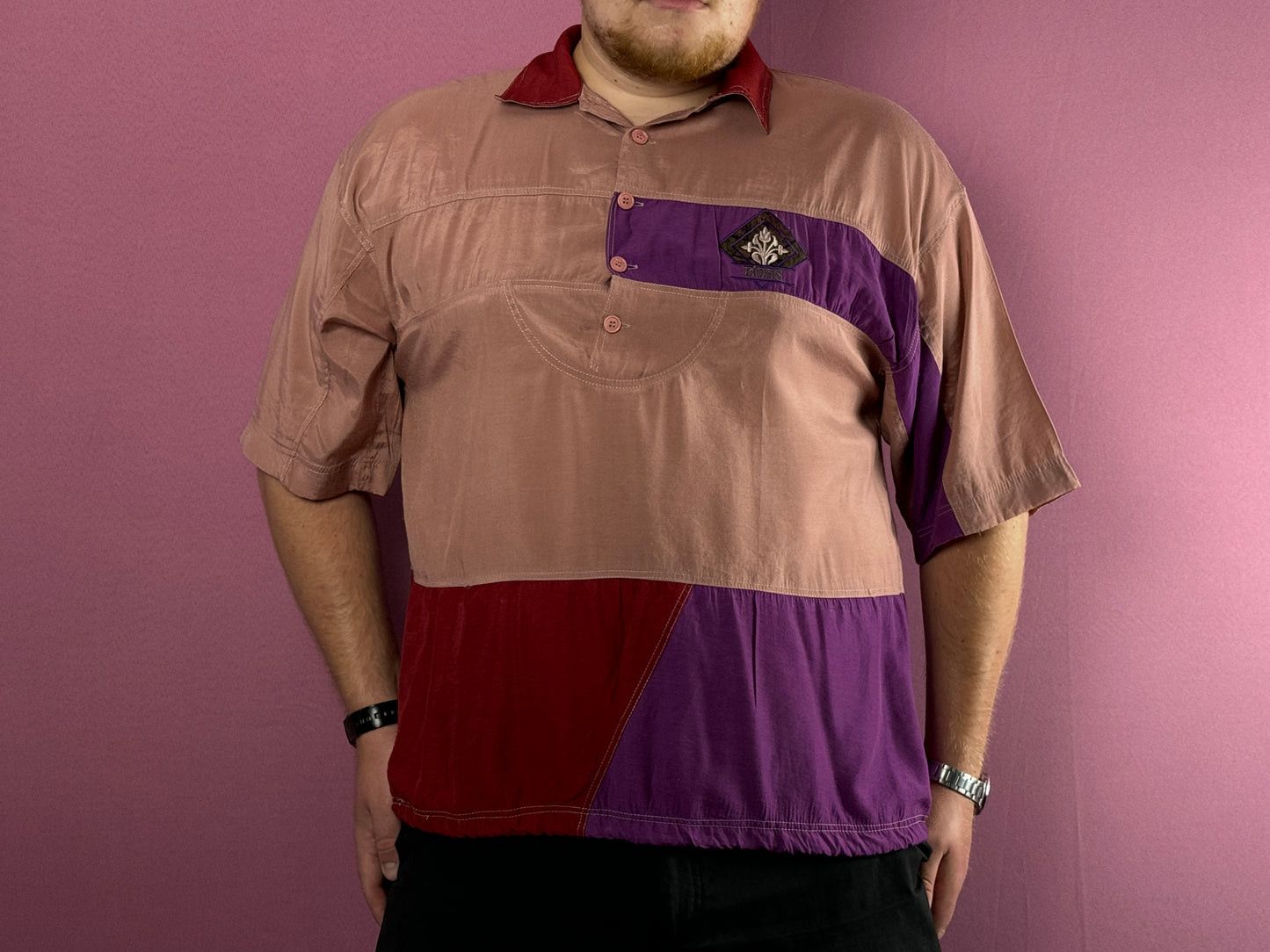 Hugo Boss × Vintage Hugo Boss Sports Vintage Men's Pullover Short Sleeve Shirt Size US XXL / EU 58 / 5 - 3 Thumbnail