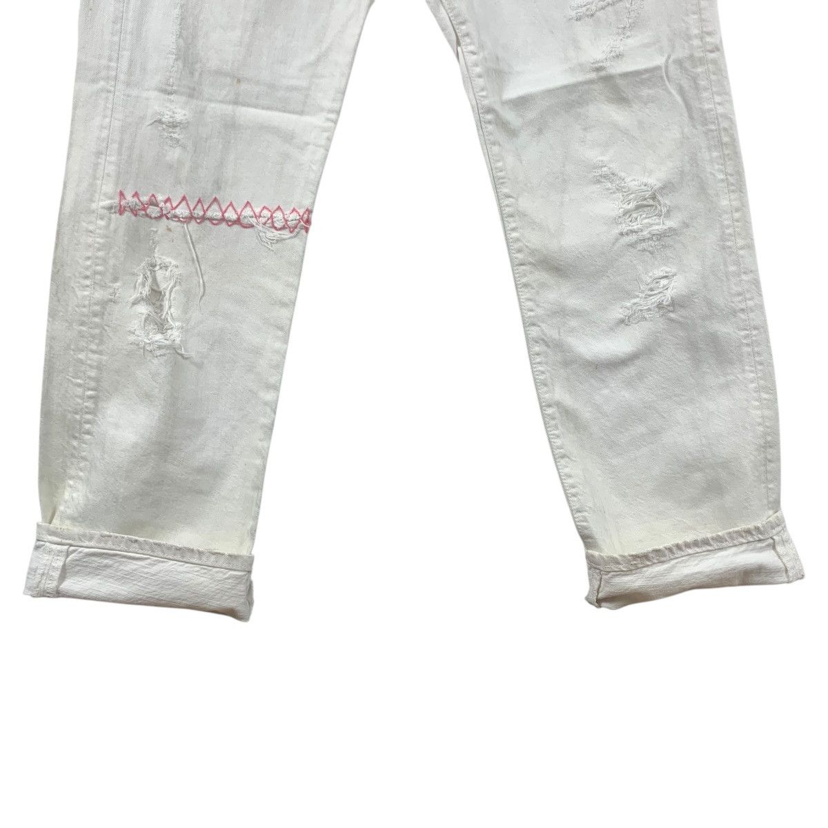Levi's × Vintage Vintage LEVI’S lot 501 distressed white colour jeans Size 31" - 12 Thumbnail