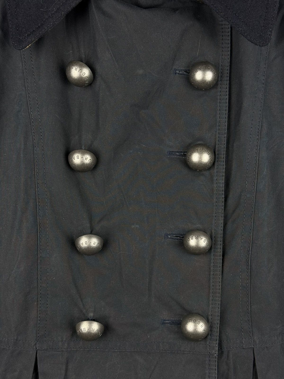 Barbour Barbour Ladies Wax Waxed Cotton Double Breasted Trench Coat Size L / US 10 / IT 46 - 9 Thumbnail