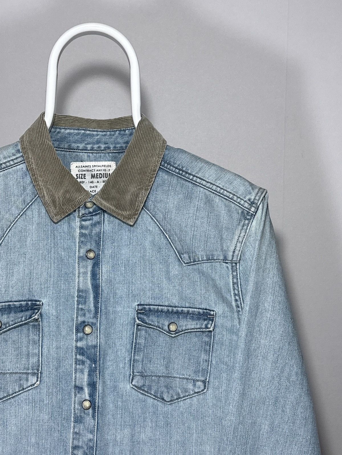 Allsaints AllSaints Spitalfields Reed Shirt Denim Size US M / EU 48-50 / 2 - 3 Thumbnail