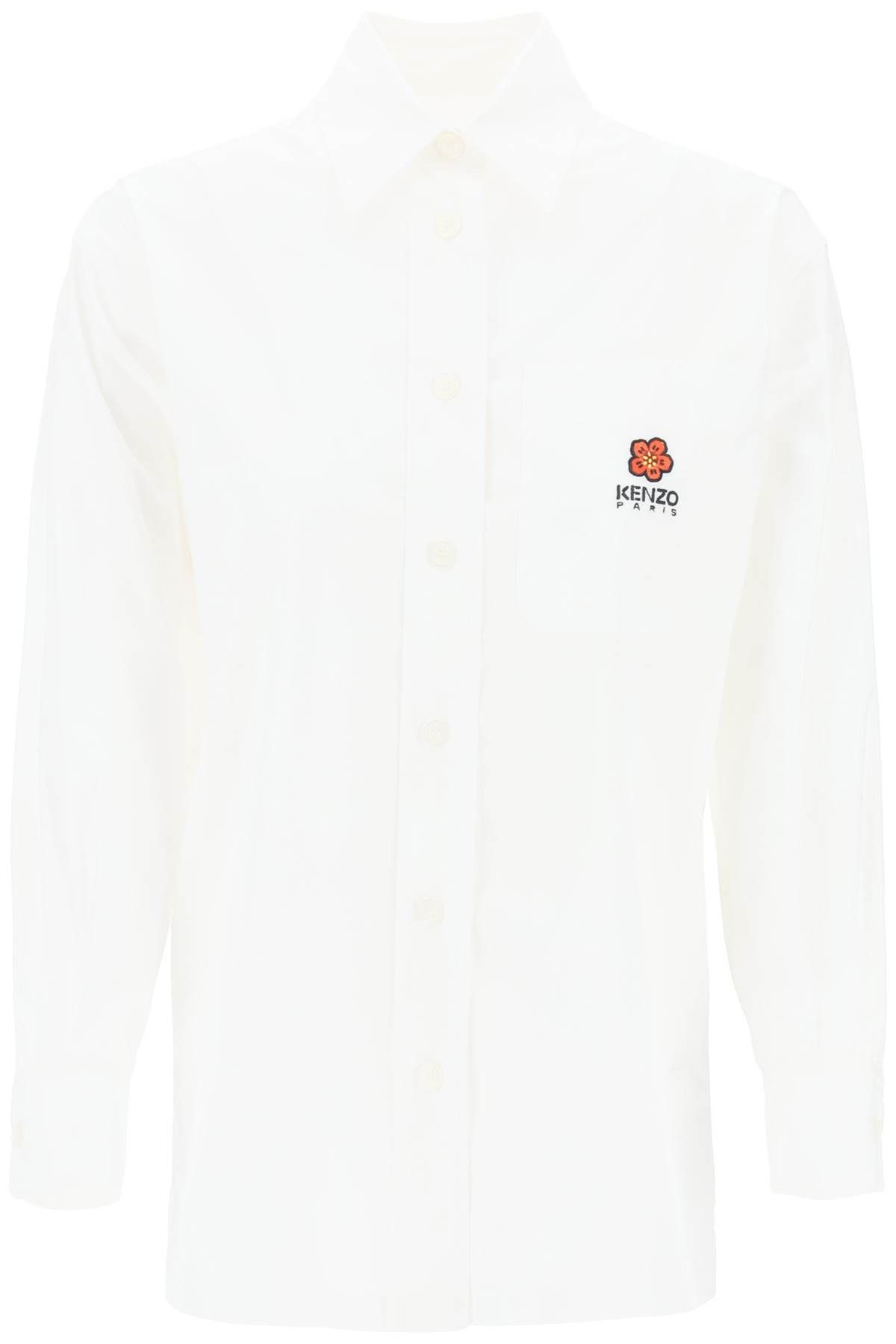 image of Kenzo Bokè Flower Shirt in White, Women's (Size Small)